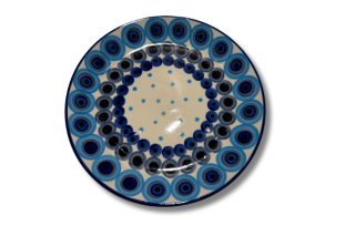 086 Bunzlau Ontbijtbordje 2148X Big Dots 086 Ontbijtborden Ø 20 cm